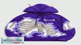 ROMWE MEN Street Life Men's Skull Print Drawstring Casual Everyday Hoodie Review