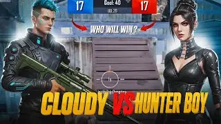CLOUDY vs HUNTER BOY 🎯 Ultimate Sniper Face-Off! 1v1 Sniper room challenge😱 #CLOUDY197 #PUBG #bgmi 