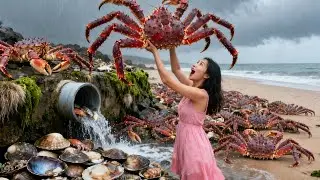 Early Beachcombing Trip Unexpectedly Resulted In A Rare Encounter With A King Crab.
