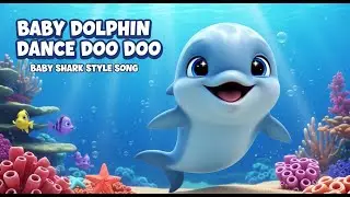 Baby Dolphin Dance Doo Doo | Baby Shark Style Song | Nursery Rhyme for Toddlers #animation