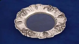 Серебряное блюдце Reed & Barton Sterling Plate with glass