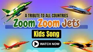 Zoom Zoom Jets! ✈️ Fighter Jet Song for Kids | JF-17, Rafale, Raptor, Sukhoi | Kids Songs & Rhymes