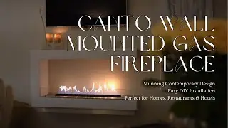 The Modern & Sleek Canto Flueless Gas Wall  Mounted Fireplace