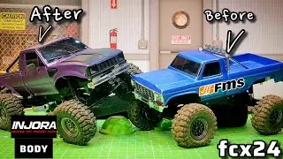 How to fit injora ir60 hard body on to fms fcx24 chassis max smasher