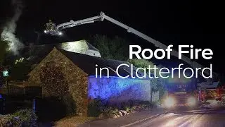 Roof fire tackled at Clatterford