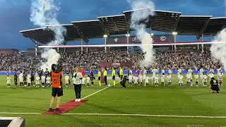 Angie Leedholm sings the National Anthem for the @ColoradoRapids  Soccer Club at Dicks Sports Park