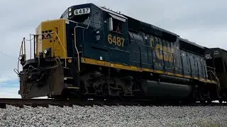 ex conrail GP40-2 6487 does some local action through ravenswood and millwood wv 6/28/22