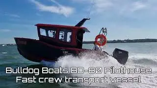 Bulldog Boats. BD-80 Pilothouse Fast Crew Transport Vessel.