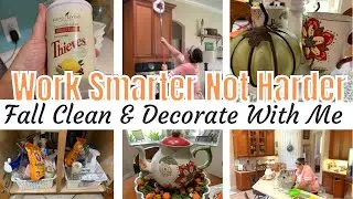 🍂 FALL CLEAN & DECORATE WITH ME ~ WORK SMARTER NOT HARDER ~ ZONE 3 & DAILY CHORES