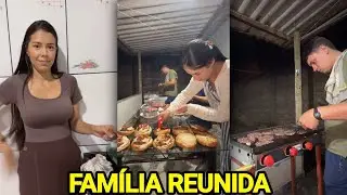 ANA VITÓRIA REÚNE DA FAMÍLIA EM CASA PARA NOITE DO HAMBÚRGUER, MUITA DIVERSÃO 
