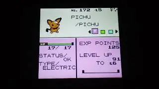Pokemon Crystal Odd Egg Hatching into Shiny Pichu
