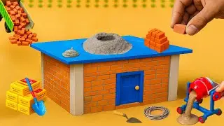Mini Fireproof Cement House | Thief Tried to Burn Hut | Realistic Construction | #viocreator