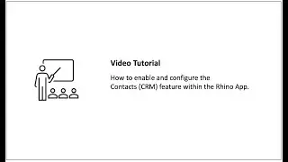 Enable the Rhino Contact Management (CRM) feature