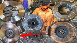 How to Truck Damaged Finger Flywheel Resurfacing And Clutch Plate Leather Replacement