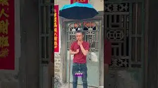 Зонт-шляпа Zero Cost Village Hack оставляет обе руки свободными! #шорты