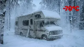 Я пережил метель при температуре -70&deg;C в автодоме-мобильном доме | Экстремальная зимняя жизнь вда...