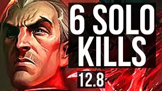 SWAIN vs IRELIA (TOP) | Rank 3 Swain, 6/0/3, 6 solo kills, Dominating | KR Grandmaster | 12.8