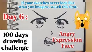 Day 6 : Simple drawing expression face step by step || #drawingtutorial #drawingforbeginners