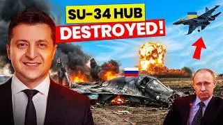 Russia Shocked as Ukraine Wipes Out $420 Million Su-34 Hub in Silent Strike! #UkraineWar