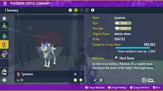 Shiny Lycanroc Midday Form (team summary)