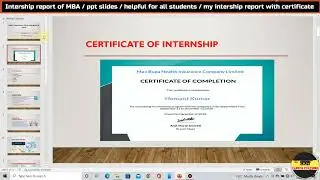 MBA internship report PPT / marketing report _ my experience _my report will helpful for students 😊