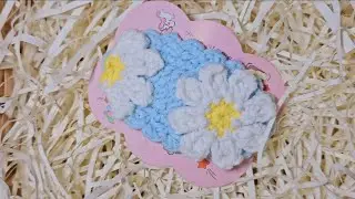 Hairpin crochet ( Móc kẹp tóc len hoa )#crochet #moclen #amigurumi