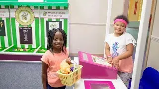 Grocery Shopping at Pretend Supermarket! Fun Video for Kids