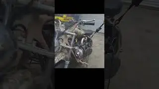 Twin turbo mini bike is crazy #bikebuild #engine #built #billet #racing #turbo #cc #bikebuild