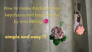 How to make Rhododendron - ( bag charm/ keychain)#easy#creativity#foryourpage#viral#craft#flower🌺🏵️😉