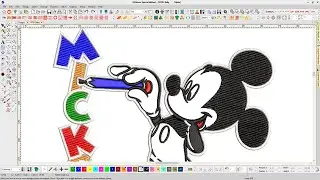 Mickey Mouse Cartoon Embroidery logo