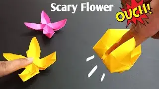Origami Scary Flower That Pops | DIY Anti-Stress Paper Fidget Toy | Paper Craft Idea