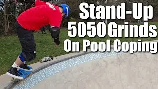 Progress on Stand Up Pool Coping Grinds, Crystal Palace skatepark London