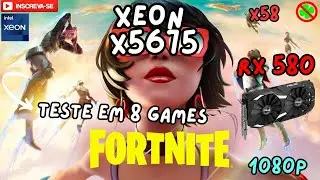TESTE XEON X5675 EM 8 GAMES 1080P + RX 580 + 16GB