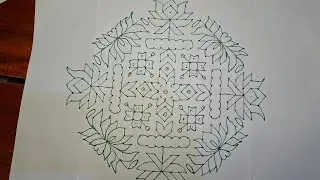 Amazing 25&times;5&times;5 Dot Rangoli Design | Traditional Indian Kolam for Festivals & Daily Decor