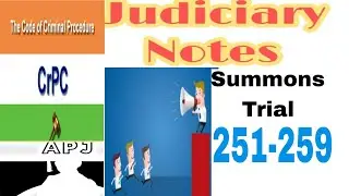 Best Law Tricks- Judiciary Notes for CrPC: Ch-19 :Section:251-259