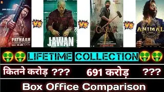 Pathaan vs Jawan vs Gadar 2 vs Animal movie box office collection comparison full video।।