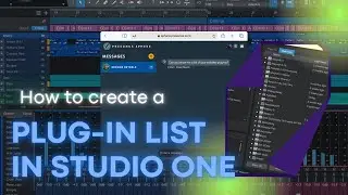 How to Create a Plug-In List in Studio One (feat. Gregor Beyerle)