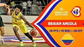🇨🇴 The King Angola!! - AMAZING Double-Double (20 PTS / 10 AST) vs. Brazil
