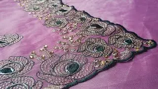 Saree stone work || new designer saree || #saree #sareestonework #sareedesign #stoneworksaree #viral