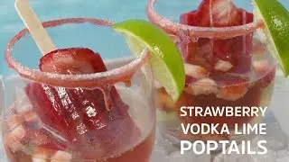 Strawberry, Lime & Vodka Popsicles