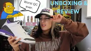 THIS QC IS TRASH Unboxing & Review Jordan 3 Dark Iris