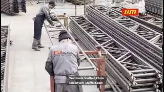 Ringlock scaffolding lattice girder burrs and sharps removing- Wellmade - Ring system beams