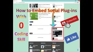 How to embed social plugins in blogger | Add FB & YT Icons in Blogger | BLOGGER #5