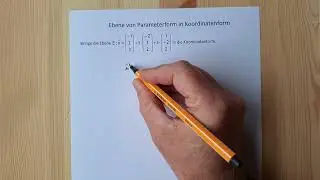 Ebene von Parameterform in Koordinatenform mit Hilfe des Vektor/Kreuzproduktes