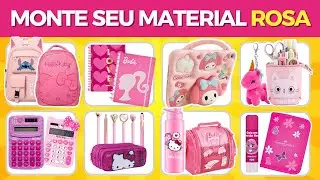 📔🎨MONTE SEU KIT ESCOLAR ROSA DOS SONHOS 💗📚 QUIZ INTERATIVO #giragiraquiz