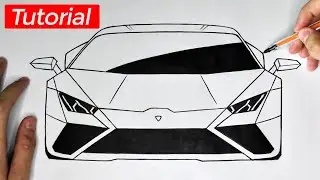 COMO DESENHAR UMA LAMBORGHINI HURACAN (Passo a passo narrado)