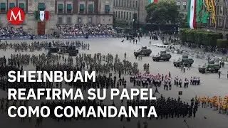 Sheinbaum pasa revista a los miembros del Desfile Militar en CdMx