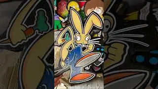 Blink Bunny! #blink182 #woodart #poppunk #woodcutout #wallart #painting #acrylicpainting
