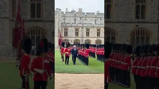 President Donald Trump inspecting the Guard of Honor with King Charles 🇺🇸🇬🇧 #donaldtrump #trump