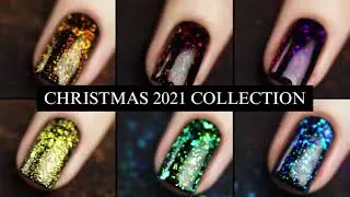 F.U.N Lacquer Christmas 2021 Iridescent Color Shifting Flakies Toppers